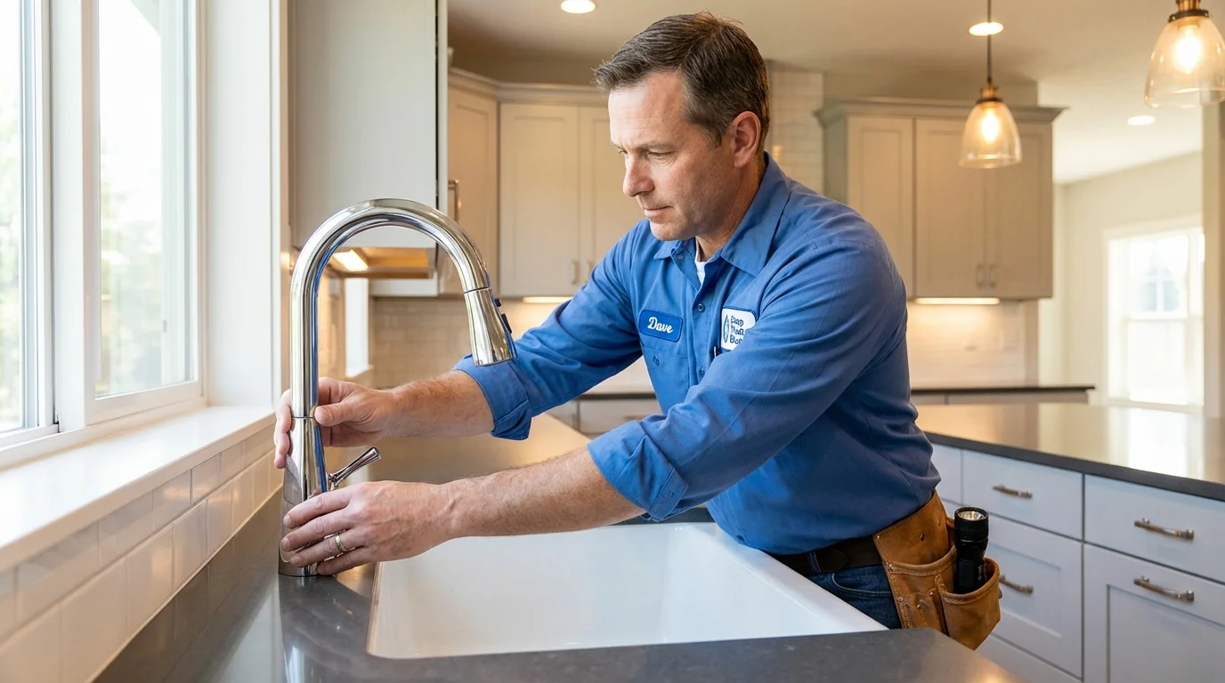 Kitchen faucet installation by Johns Plumbing LLC in Markle